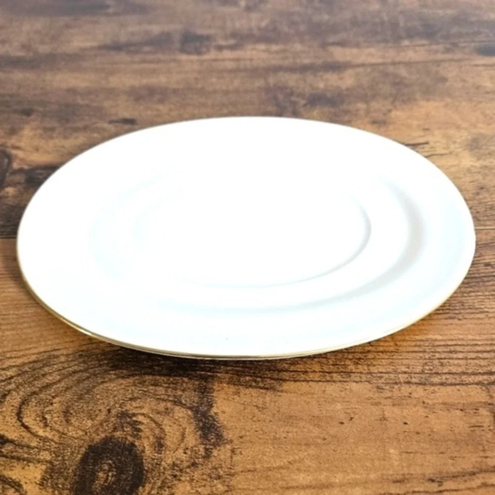 LENOX American‎ Home Gold Oval Platter Ivory Fine China Gravy Underplate 9